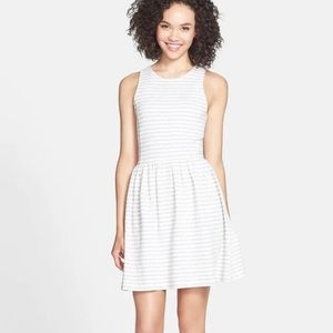 Frenchi Knit Racerback Gray and White Dress Size Small